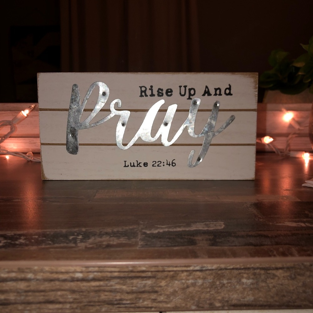 Rise Up And Pray sign from Hobby Lobby!